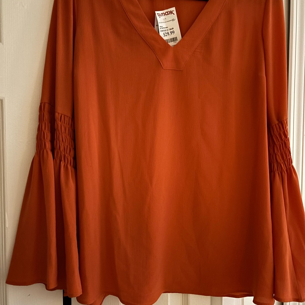 Michael Kors Orange Blouse Vibrant and Stylish